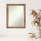 Petite Bevel Wood Wall Mirror, Owl Brown Narrow Frame